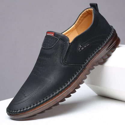 (Super Promoção) Sapato em Couro Mocassim Ortopédico