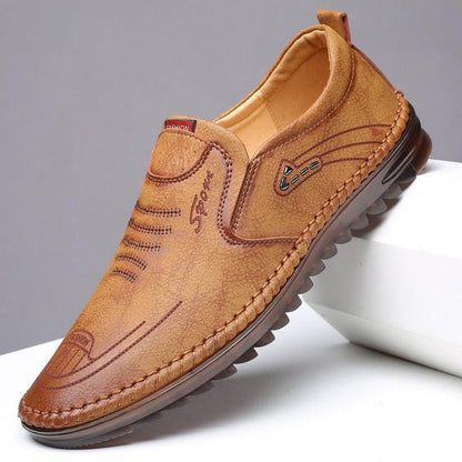 (Super Promoção) Sapato em Couro Mocassim Ortopédico