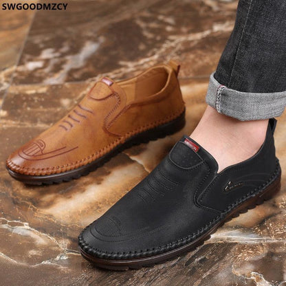 (Super Promoção) Sapato em Couro Mocassim Ortopédico
